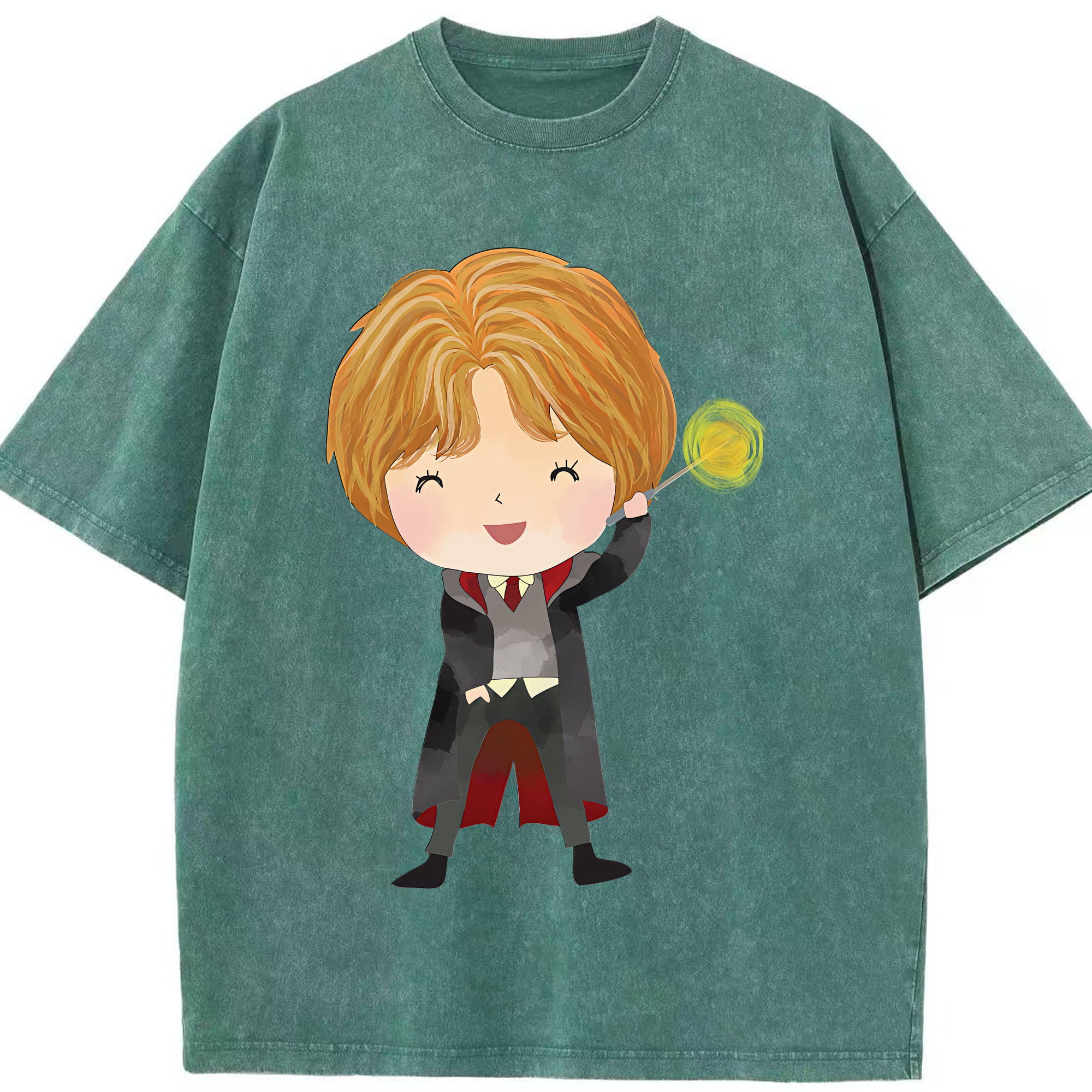 （画像用） Harry Potter ハリー・ポッターシリーズ 綿100% ヴィンテージ風 半袖Tシャツ（フロントプリント）